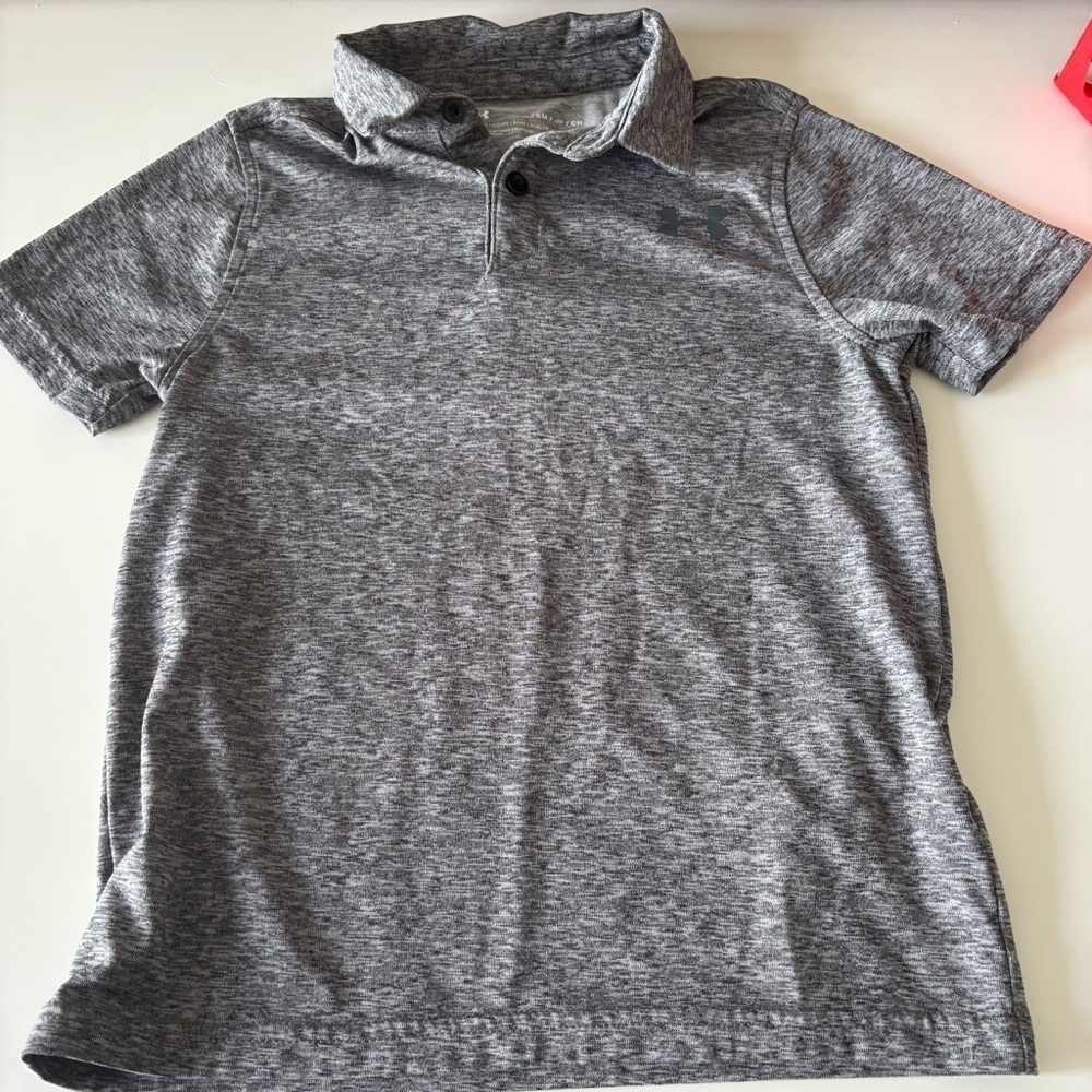 Under Armer Kids Gray Polo Size Small